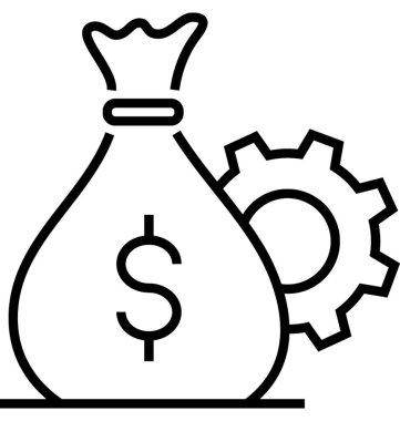 Yatırım satırı vektör simgesi