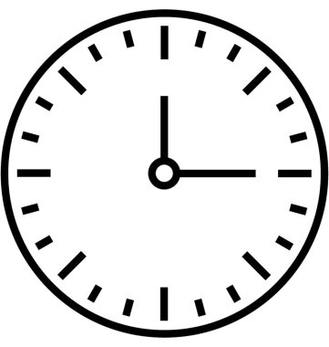 saat çizgisi vektör simgesi