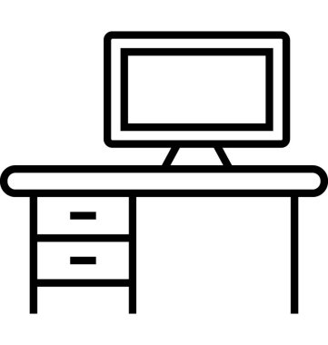 Çalışma alanı satırı vektör simgesi