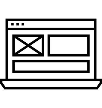 UI geliştirme vektör simgesi