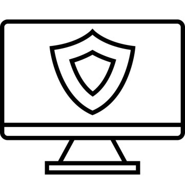 güvenlik çizgisi vektör simgesi 