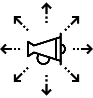 Viral pazarlama vektör simgesi 