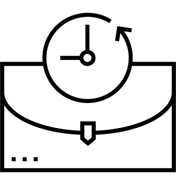 Plazo Línea Vector Icono — Archivo Imágenes Vectoriales