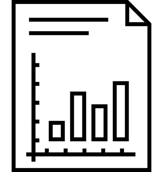 Graph Report Vector Icon — Stock Vector