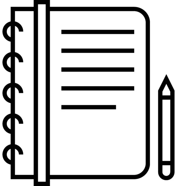 Jotter Line Vector Icono — Vector de stock