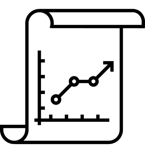 Gráfico Relatório Vector Ícone —  Vetores de Stock