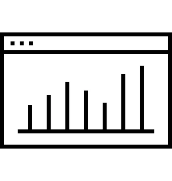 Análisis Datos Vector Icono — Vector de stock