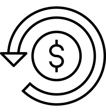 Yatırım vektör simge dönüşü 