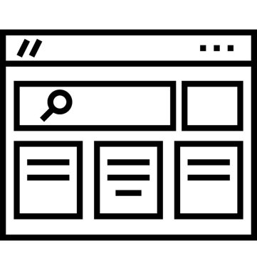 Tarayıcı satırı vektör simgesi