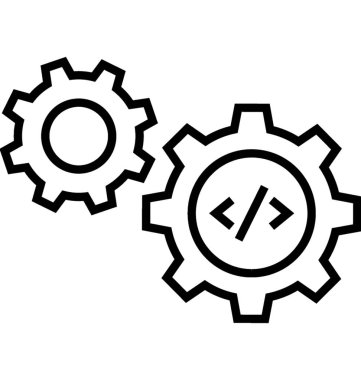 Geliştirme satırı vektör simgesi