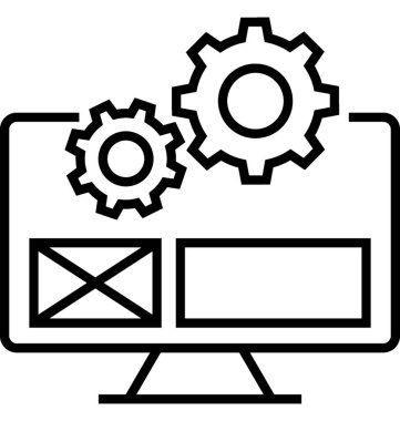 Web geliştirme vektör simgesi 