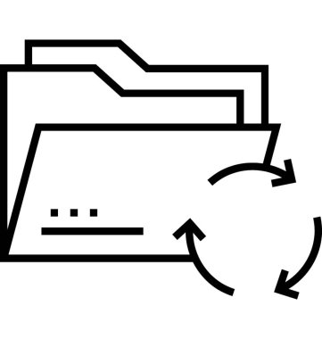 Veri işleme vektör simgesi 