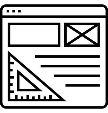 Web Sitesi Blueprint vektör simge