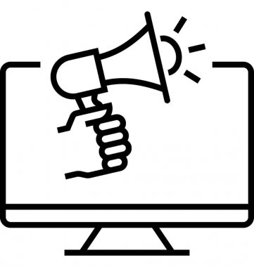 Reklam kampanyası vektör simgesi