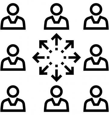 Viral pazarlama vektör simgesi 