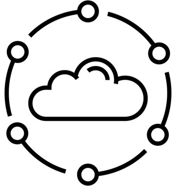 Pazarlama bulut vektör simgesi 