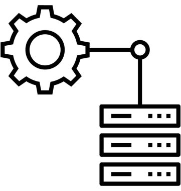 Veri yönetimi vektör simgesi