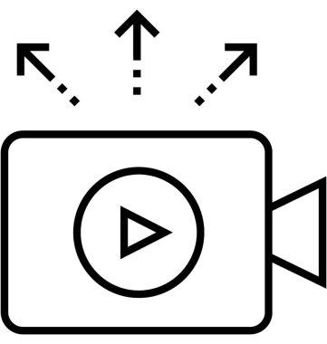 video pazarlama vektör simgesi 