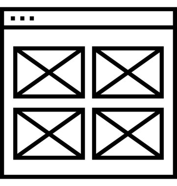 Tel çerçeve vektör simgesi 