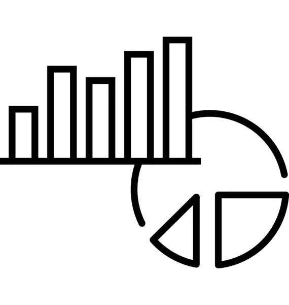 Línea Análisis Vector Icon — Vector de stock