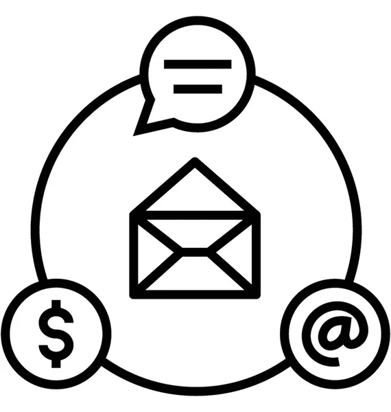 Mail Marketing Vektor Ikonra — Stock Vector