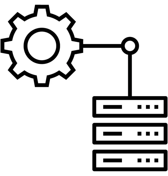 Gestione Dati Icona Vettoriale — Vettoriale Stock