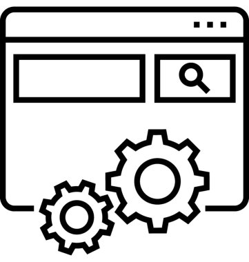 arama optimizasyon vektörü simgesi 