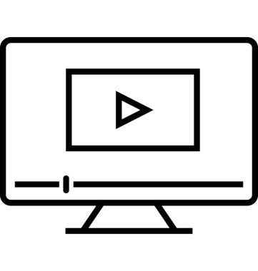 video pazarlama vektör simgesi 