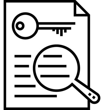 Anahtar kelime araçları vektör simgesi 