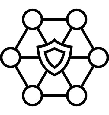 Ağ koruma vektör simgesi 