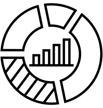 Pazar analizi vektör simgesi 