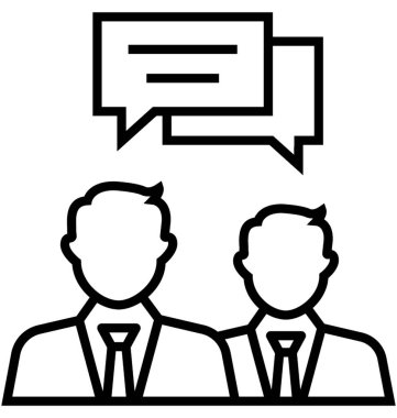 Vektör simge danışmanlık istemcileri 