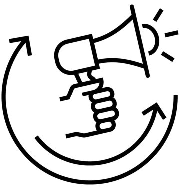 Ses pazarlama vektör simgesi 