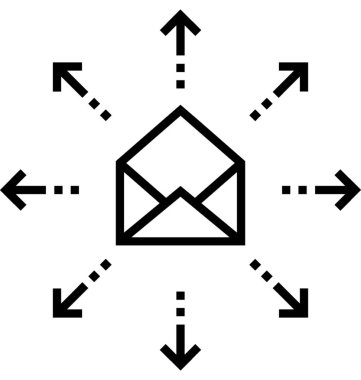 e-posta pazarlama vektör simgesi 