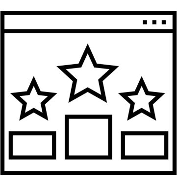 Web sıralaması vektör simgesi