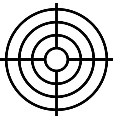 Odak satırı vektör simgesi 