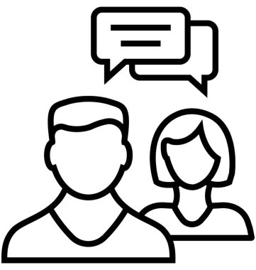 Vektör simge danışmanlık istemcileri 