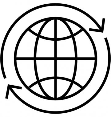 Küresel çözüm vektör simgesi