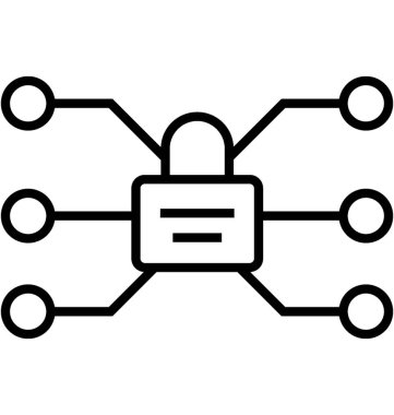 Ağ koruma vektör simgesi