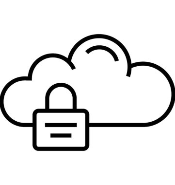 Yerel veri bulut vektör simgesi