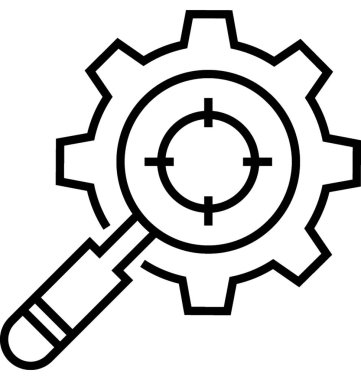 Hedef arama vektör simgesi