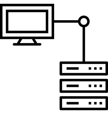 Bağlantı sunucu vektör simgesi
