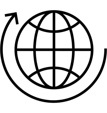 Küresel çözüm vektör simgesi