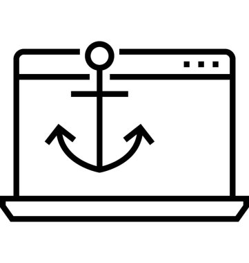 Çapa Web sitesi vektör simge