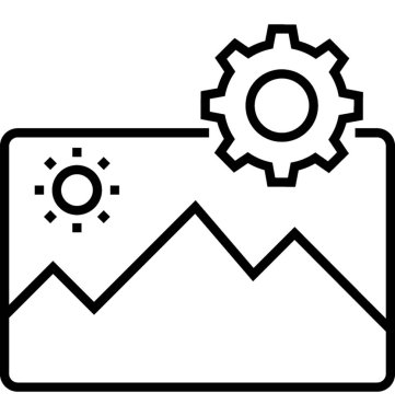 Fotoğraf yönetimi vektör simgesi