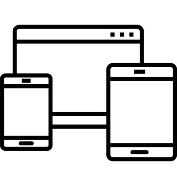 Duyarlı satırı vektör simgesi