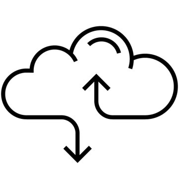 Veri bulut vektör simgesi