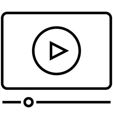 video oynatıcı vektör simgesi