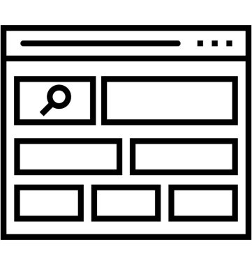 Arama sonucu vektör simgesi 