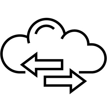 Bulut Hizmetleri vektör simgesi